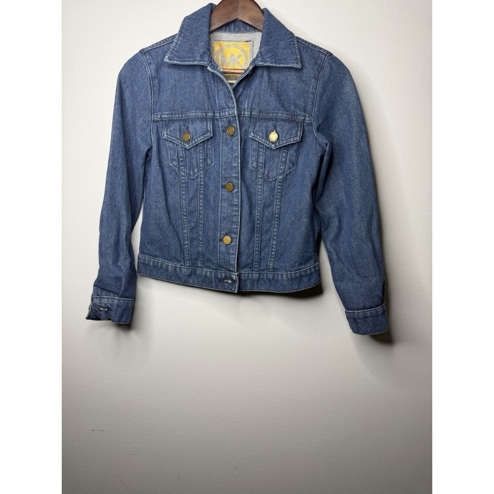 Michael Kors Womens Denim Blue Jean Jacket Size X Small